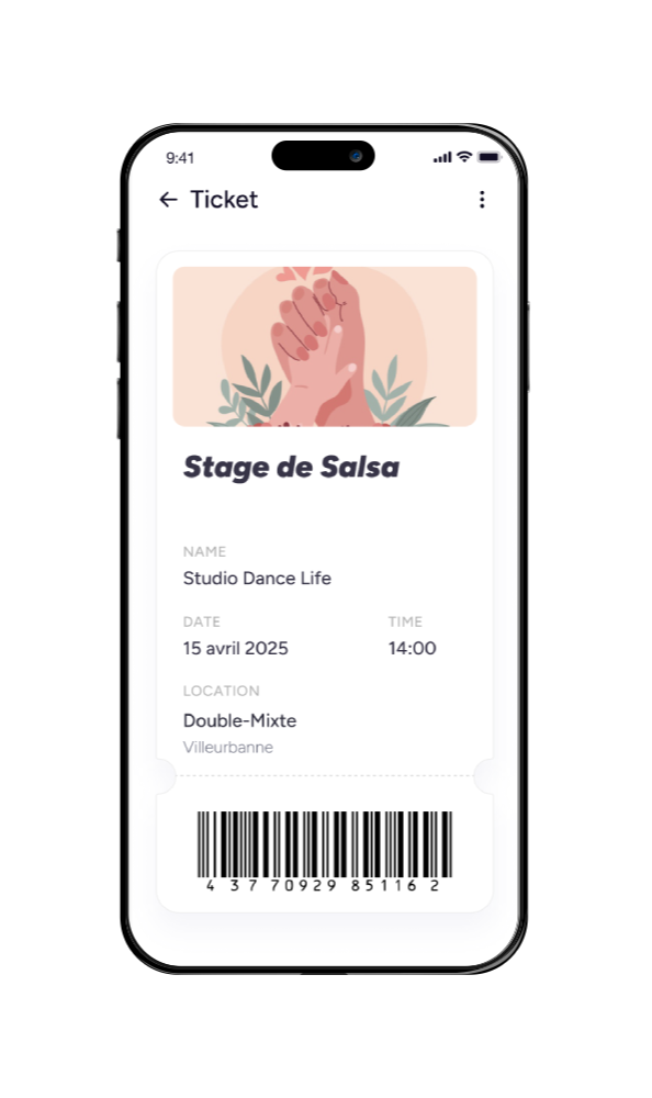 Ticket Réserve et danse